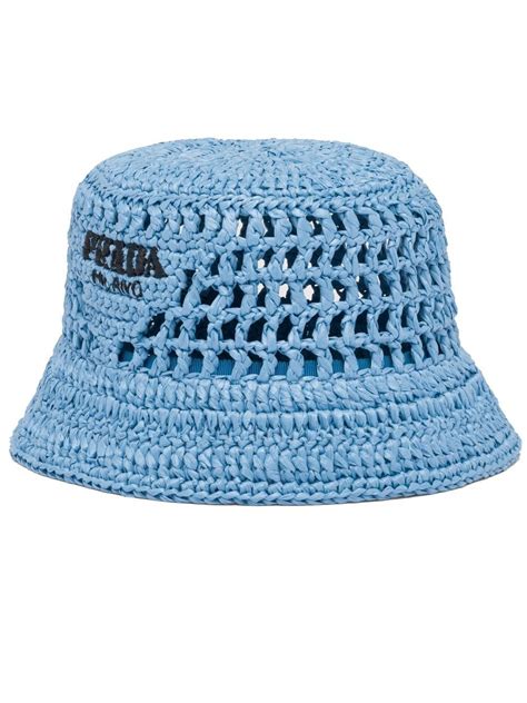 prada baby blue bucket hat|Prada hat women.